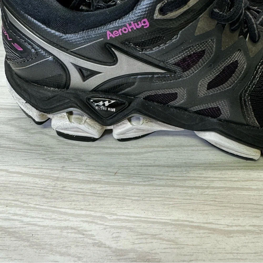 Mizuno Wave Horizon 3 Sneakers Womens 8.5 Black Fitness Running Shoes J1GD192655